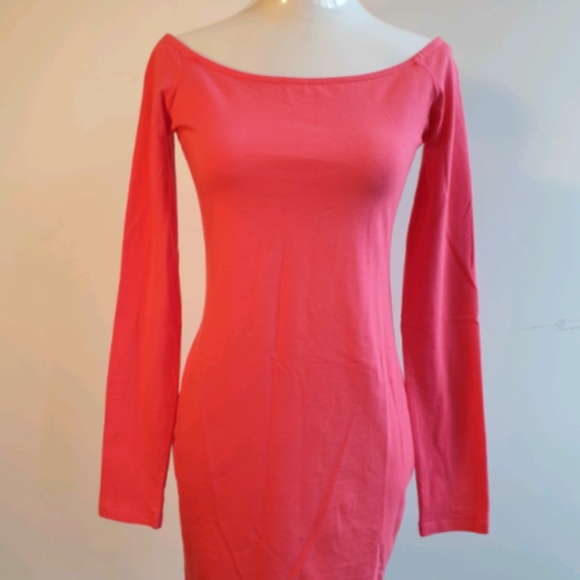 Forever 21 pink cotton dress, long sleeves, size M - Picture 1 of 4